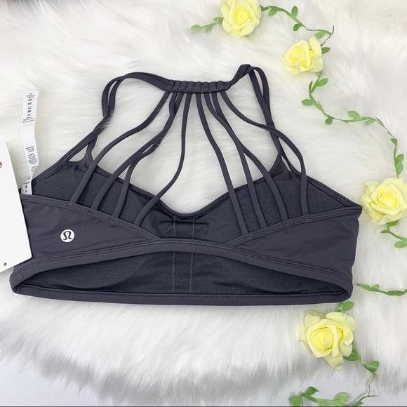 Lululemon Lighten Up Bra DKCA dark carbon 4 or 10 - Picture 3 of 5